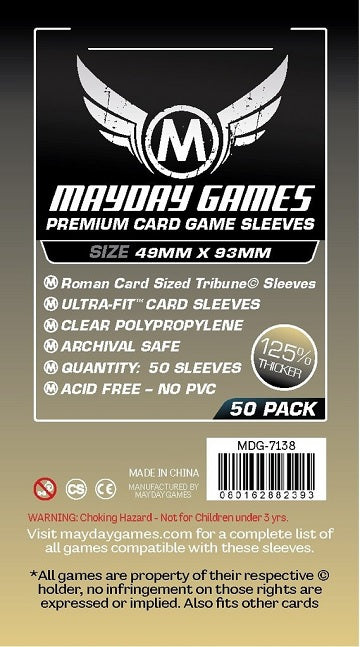 Mayday - Premium Tribune Card Sleeves 49mm x 93mm (50CT)