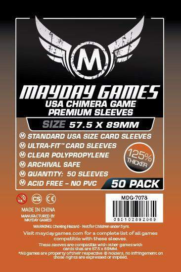 Mayday - Premium USA Chimera Sleeves 57.5mm x 89mm (50CT)