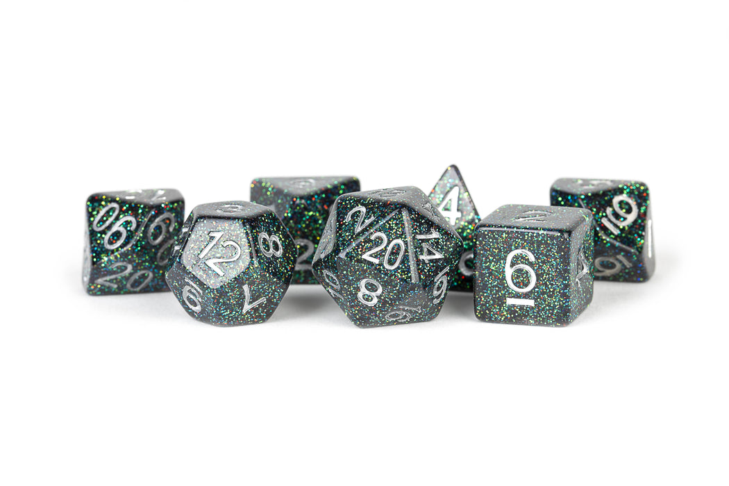 RESIN 7 DICE SET ASTRO MICA INCLUSION 16MM