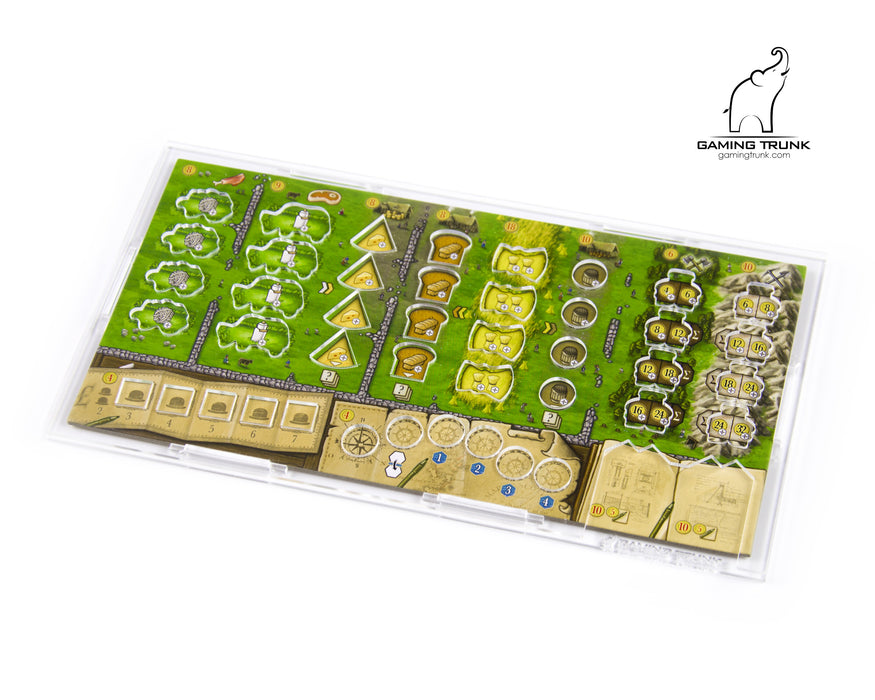 Clans of Caledonia Acrylic Overlays for Player Boards - Supplies - The Dice Owl
