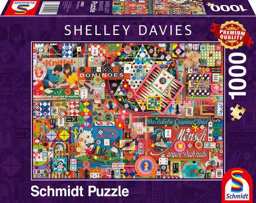 Schmidt Puzzle 1000pc - Shelley Davies: Vintage Board Games - The Dice Owl