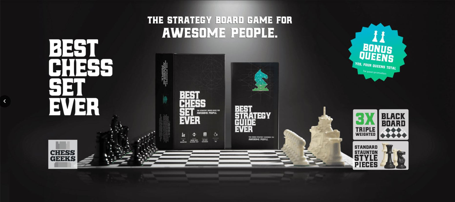 Best Chess Set Ever (Black and Green Reversible)