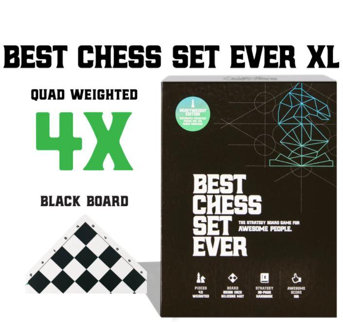 Best Chess Set Ever XL (Black and Green Reversible)