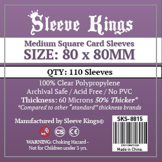 Sleeve Kings - Medium Square Card Sleeves 80mm x 80mm (110)