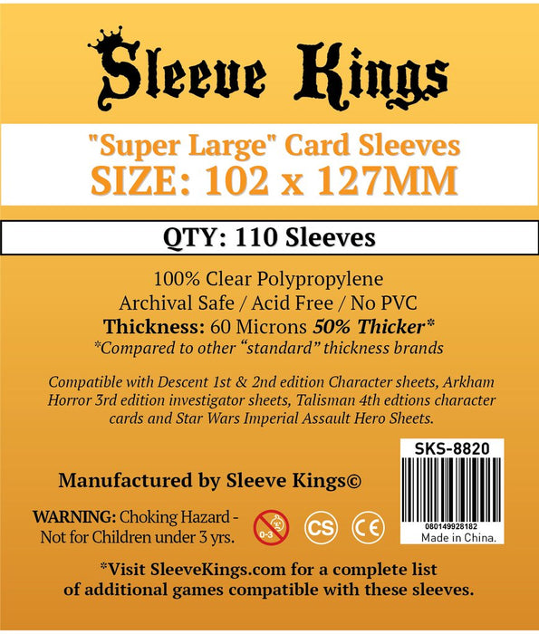 Sleeve Kings - Super Large Card Sleeves 102mm x 127mm (110)