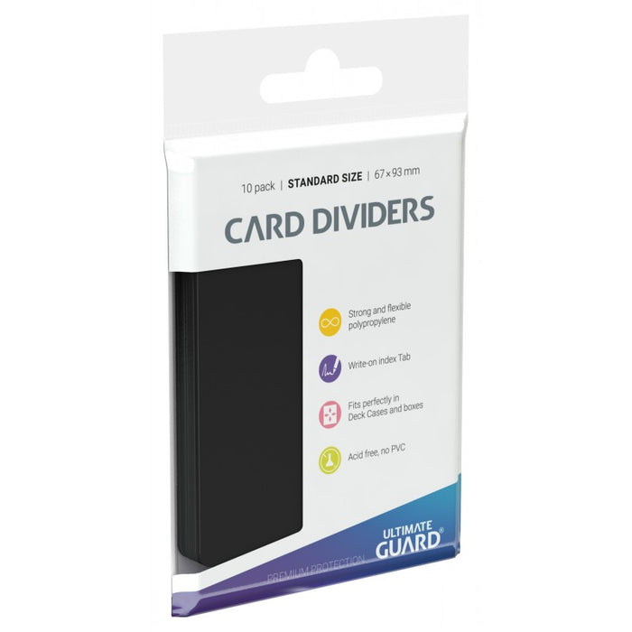 Ultimate Guard - Card Dividers 67mm x 93mm - Black (10)