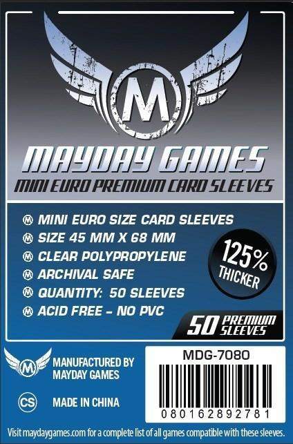 Mayday - Premium Mini Euro Sleeves 45mm X 68mm 50CT