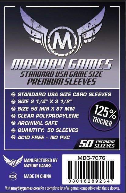 Mayday - Premium USA Sleeves 56mm x 87mm (50CT)