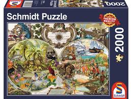 Schmidt Puzzle 2000pc - Exotic World Map
