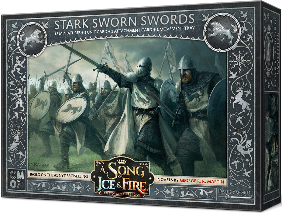 A Song of Ice & Fire: Tabletop Miniatures Game – Stark Sworn Swords - Board Game - The Dice Owl
