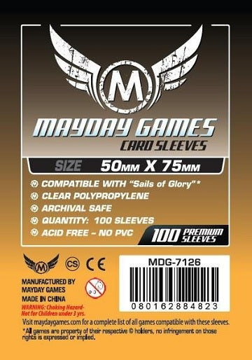Mayday - Standard Sail of Glory Sleeves 50mm X 75mm (100CT)