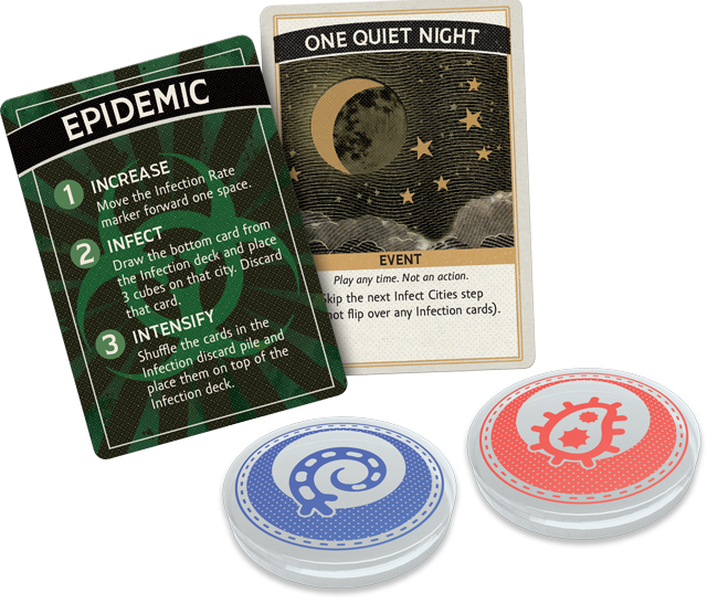 Pandemic 10th Anniversary - The Dice Owl - Pieces